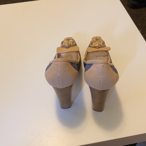 Tan and denim Celine heels - Picture 4 of 6